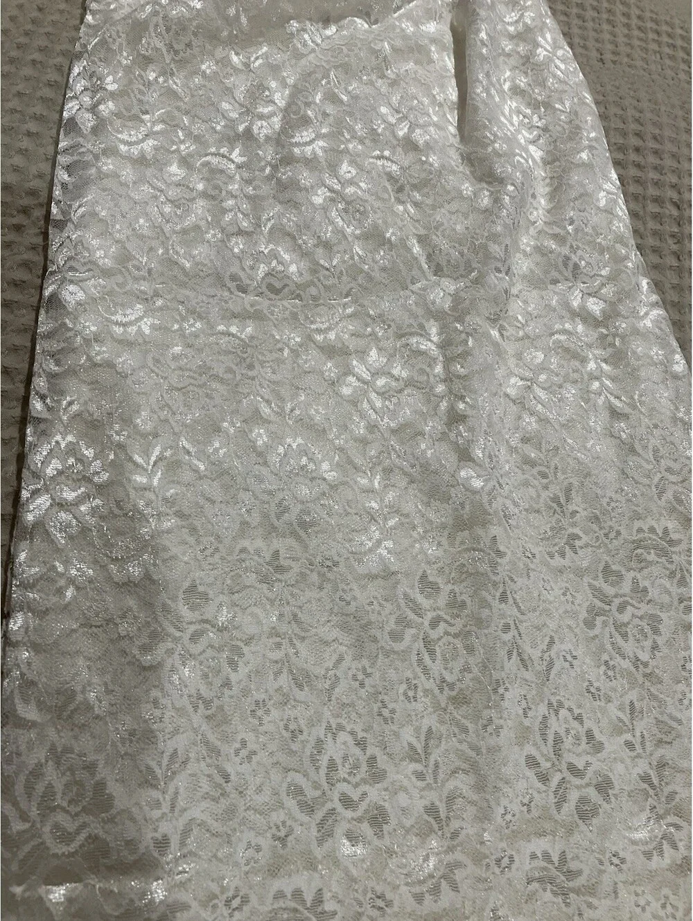 White Lace Fabric 60” X 112” New Fast Ship